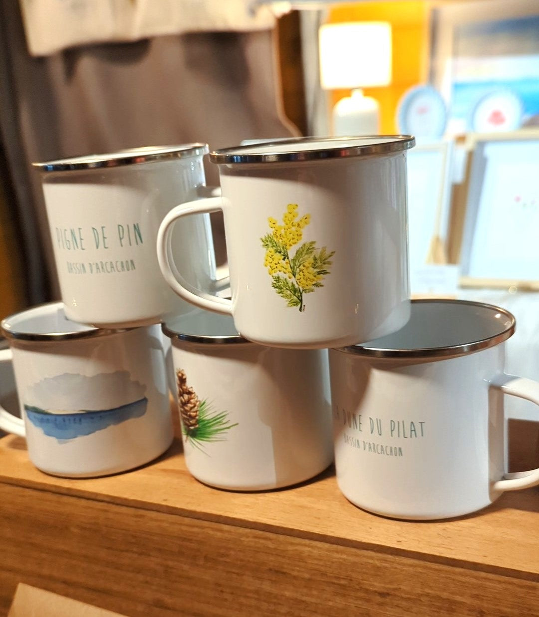 Tasses en email - Bassin d'Arcachon